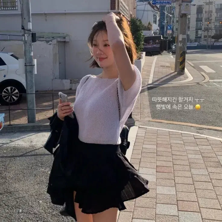 [BUNJANG] Sobershop Ruby Skirt Black / 소버샵 루비 스커트 블랙 색상