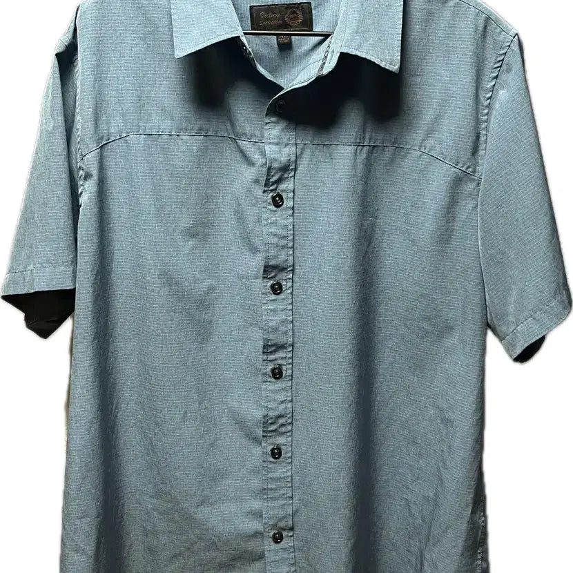 [BUNJANG] Vintage Short Sleeve Shirt - Blue / 빈티지 반팔 셔츠 블루