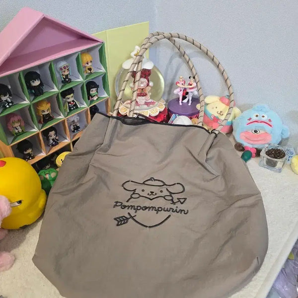 [BUNJANG] Sanrio Pompompurin Tote Bag Beige / 폼폼푸린 토트백 베이지(정품)