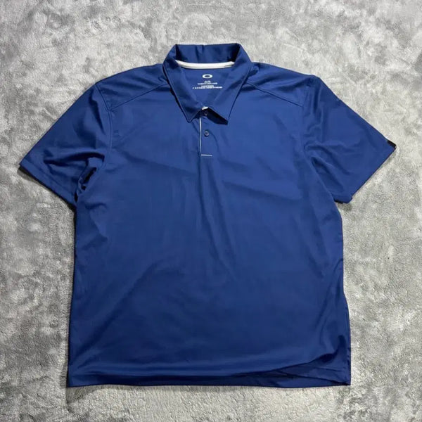 [BUNJANG] Oakley Deep Blue Collar T-Shirt XL / 오클리 딥블루 카라넥 반팔