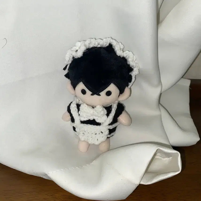 [BUNJANG] 10cm Doll Knitting Maid Outfit / 10cm 인형 옷 옷장 뜨개 메이드복