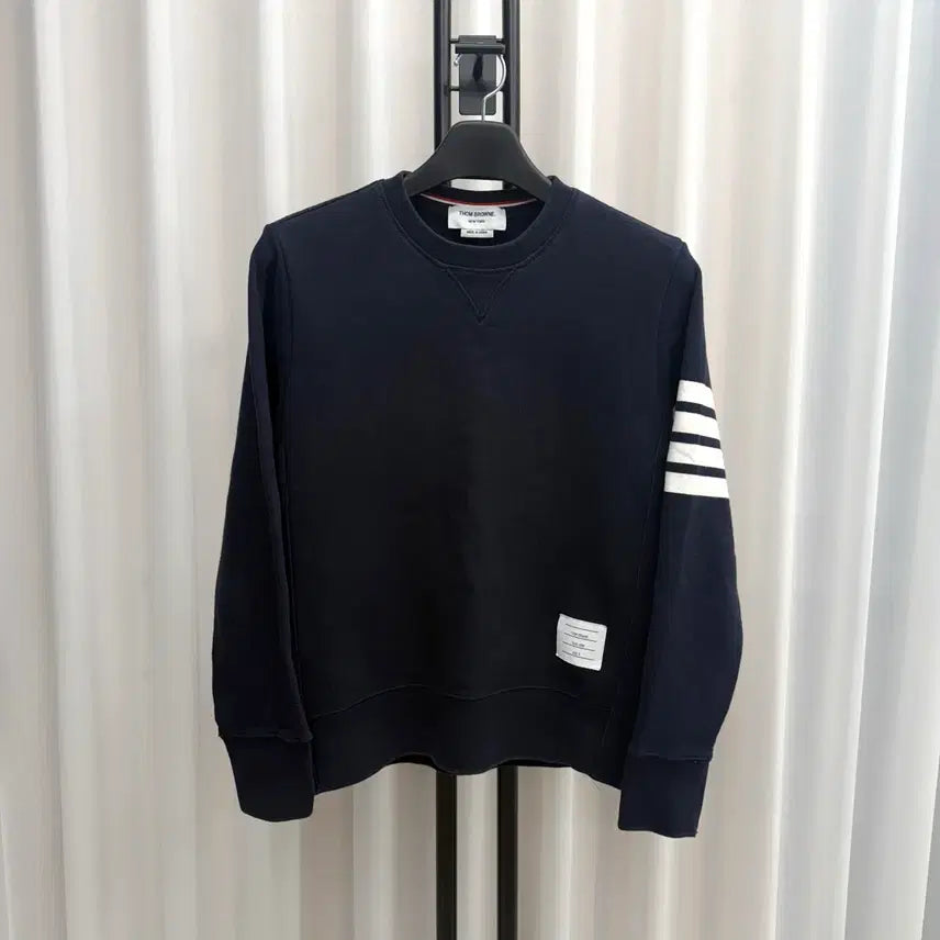 [BUNJANG] Thom Browne Signature Striped Sweatshirt Navy / [3] 톰브라운 사선완장 맨투맨 네이비