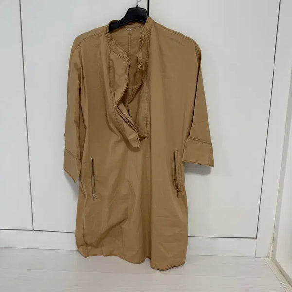 [BUNJANG] Beige Shirt Dress / [새상품] 박시 원피스/ 베이지