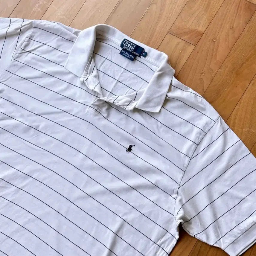 [BUNJANG] Polo Ralph Lauren Striped Short Sleeve Polo Shirt / 폴로 랄프로렌 스트라이프 반팔 카라티