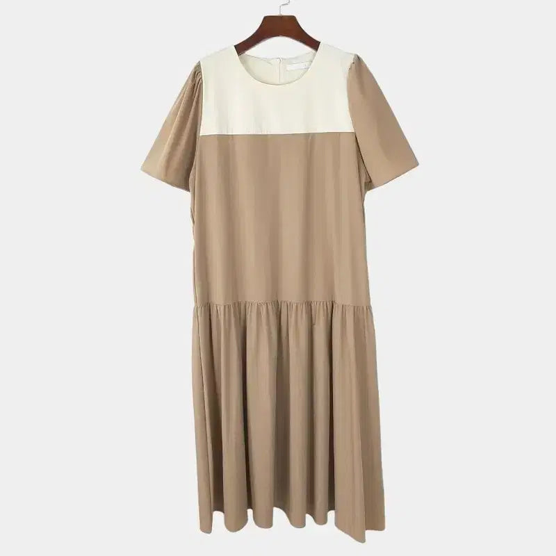 [BUNJANG] VanAvici Frill Color Block Dress / 반에이크 프릴 배색 원피스/새상품 F