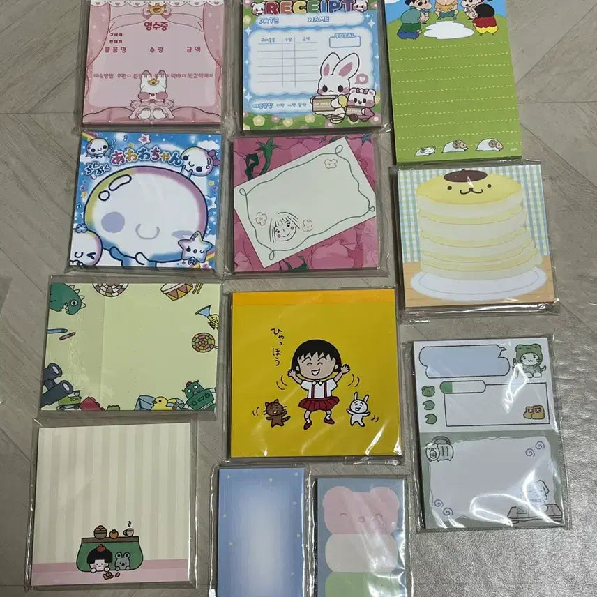 [BUNJANG] Pompompurin, Crayon Shin-chan, Ghibli, Maruko Memo Pad Set / 폼폼푸린 짱구 지브리 마루코 떡메모지