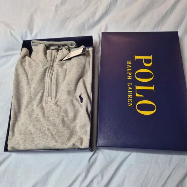 [BUNJANG] Polo Ralph Lauren Gray Half-Zip Sweatshirt XL / 폴로 랄프로렌 그레이 하프집업 XL