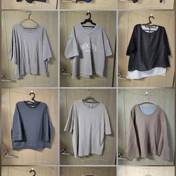 [BUNJANG] Women's T-Shirts Bundle Set (Sizes 66-77) / 티셔츠 12장 일괄 처분 66~77