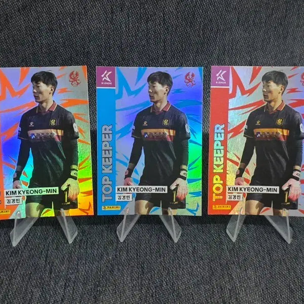 [BUNJANG] 2024 K League Panini Kim Kyung Min Orange, Blue, Red Cards (Set of 3) / 2024 K리그 파니니 김경민 카드 3장 일괄