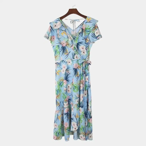 [BUNJANG] Olive des Olive Hawaiian V-Neck Wrap Dress Size 2 / 올리브데올리브 하와이안 브이넥 랩원피스 2