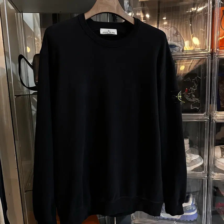 [BUNJANG] Stone Island Sweatshirt Black XL / 스톤아일랜드 맨투맨 블랙 xl
