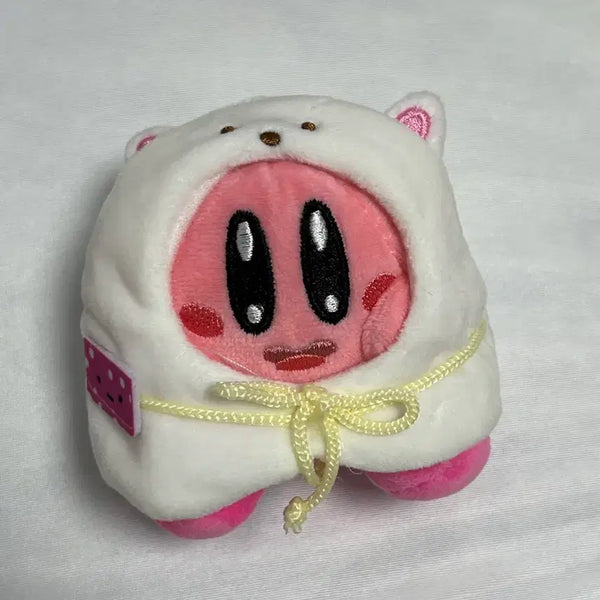 [BUNJANG] Kirby Plush Keychain with White Hoodie / 커비 인형 키링