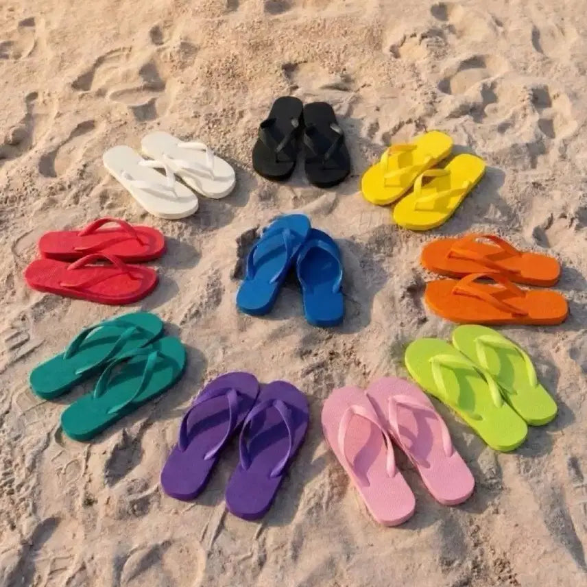 [BUNJANG] Rubber Beach Flip-Flops / 컬러 고무 비치쪼리