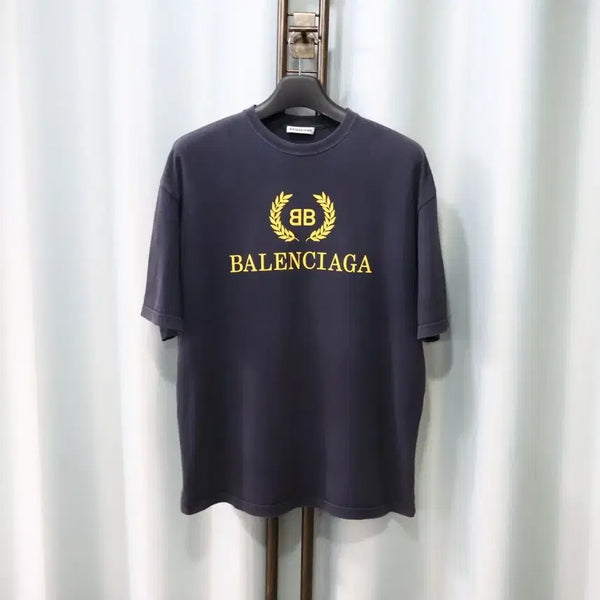 [BUNJANG] Balenciaga Laurel Logo Short Sleeve T-Shirt Oversized Fit S (105) / 발렌시아가 월계수 로고 반팔 티셔츠 S/105