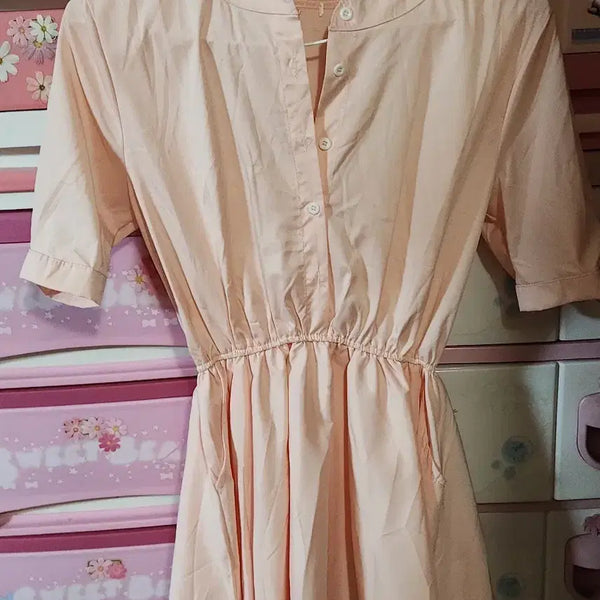 [BUNJANG] Women's Shirt Dress in Peach / 여성 원피스 셔츠형 핑크 살구색? 마른66이쁨거의새거