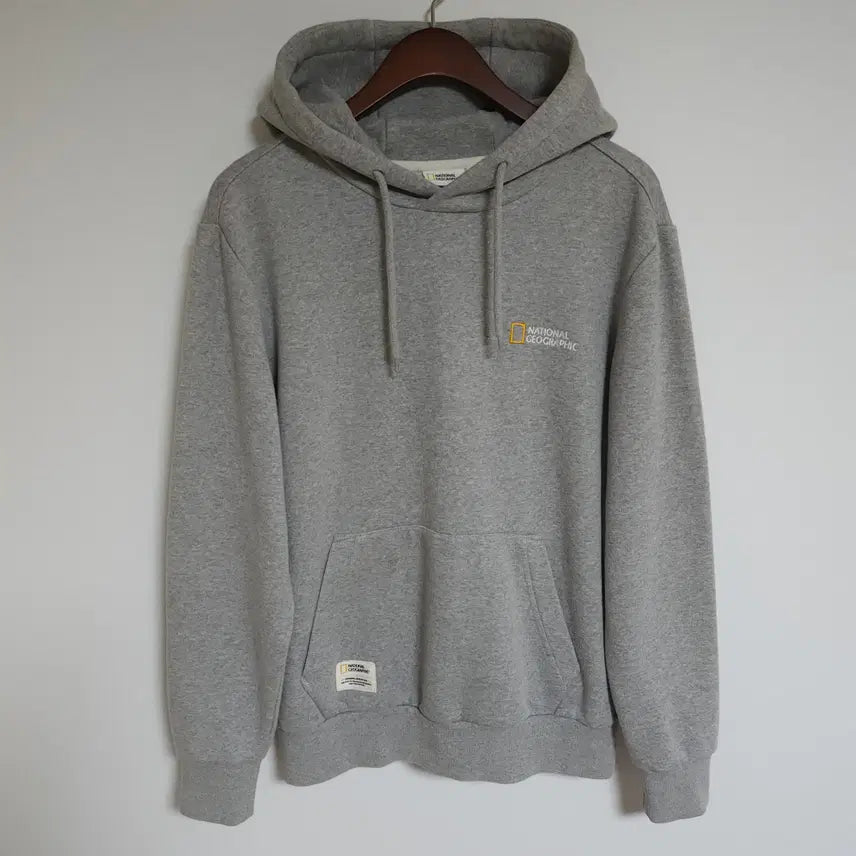 [BUNJANG] National Geographic Gray Logo Hoodie T-shirt Men's Size 100 / [100] 내셔널지오그래픽 그레이 남성 후드티 로고 남자 후드 티셔츠 G237