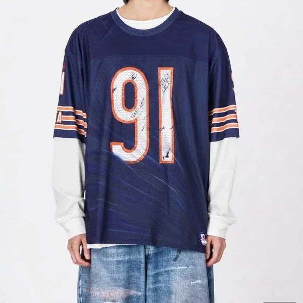 [BUNJANG] Talking About The Abstraction Layered Jersey T-Shirt / 토킹어바웃 압스트렉션 /  레이어드 져지 티셔츠
