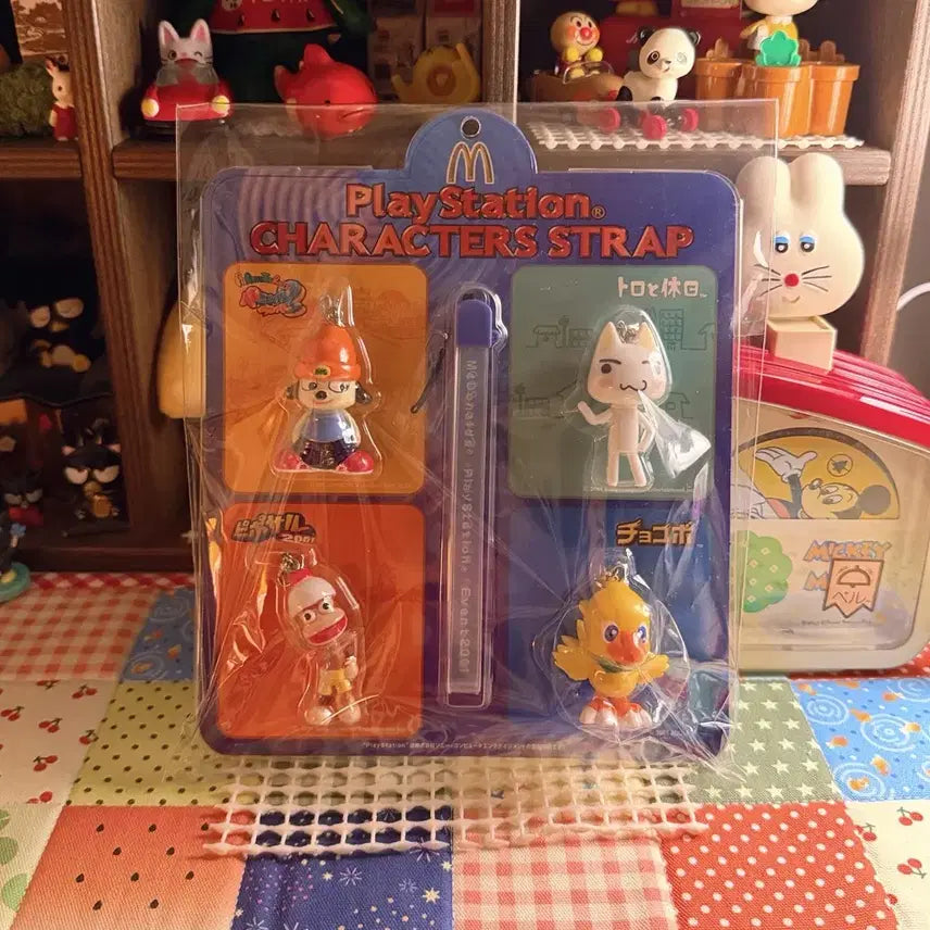 [BUNJANG] 2001 McDonald's Happy Meal PlayStation Character Strap - Toro, PaRappa, Saru Get Chu / 2001) 해피밀 플레이스테이션 캐릭터 스트랩 - 토로 파라파 삐뽀사루 초코보