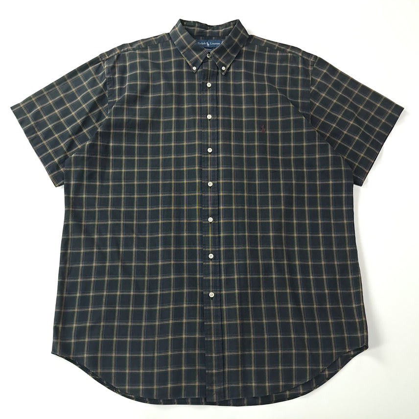 [BUNJANG] Polo Ralph Lauren 90s Hong Kong Blake Tartan Check Short Sleeve Shirt XLT / CA293 XLT 폴로 90s 홍콩판 블랙워치 타탄 체크 반팔 셔츠 남방