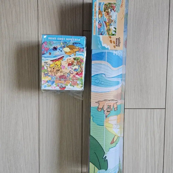 [BUNJANG] Pokémon Card Busan Pop-up Chilling Beach Playmat & Deck Case Set (2 Types) / 포켓몬 카드 부산팝업 칠링비치 플레이매트 덱케이스 2종세트