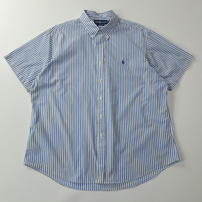 [BUNJANG] Polo Ralph Lauren 00s Candy Stripe Button-Down Shirt XXL / CA295 2XL 폴로 00s 블루 스트라이프 셔츠 남방