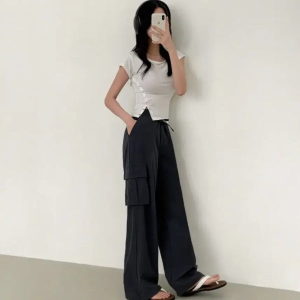 [BUNJANG] Wide Cargo Pants / 와이드 카고 팬츠