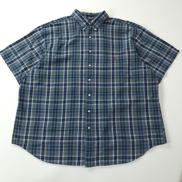 [BUNJANG] Polo Ralph Lauren 3X BIG Plaid Short Sleeve Button-Down Shirt / CA298 3XB 폴로 00s 클래식 멀티플래드 체크 반팔 셔츠 남방