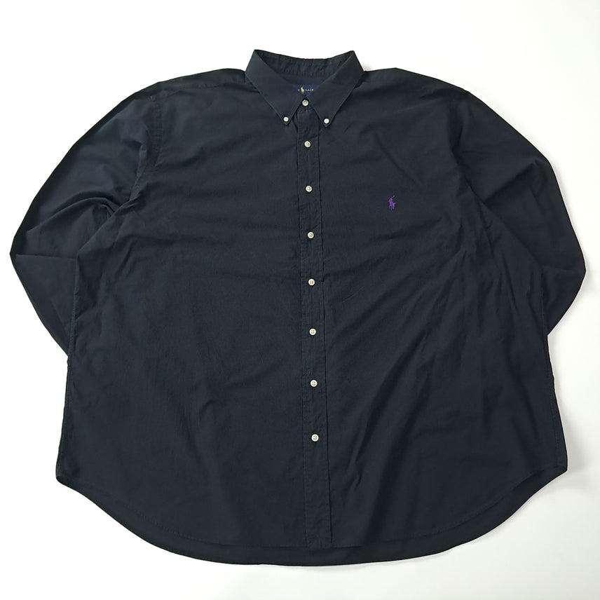 [BUNJANG] Polo Ralph Lauren 3XB Black Oversized Cotton Button-Down Shirt / CA300 3XB 폴로 빅사이즈 00s 블랙 셔츠 남방