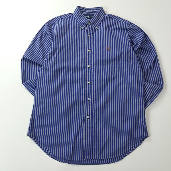 [BUNJANG] Polo Ralph Lauren 00s Royal Blue Stripe Classic Fit Shirt M / CA301 M 폴로 00s 로얄블루 스트라이프 셔츠 남방