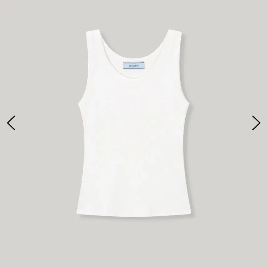 [BUNJANG] Lecomon Ribbed Sleeveless Top White S / 르깜봉 골지 슬리브리스 탑