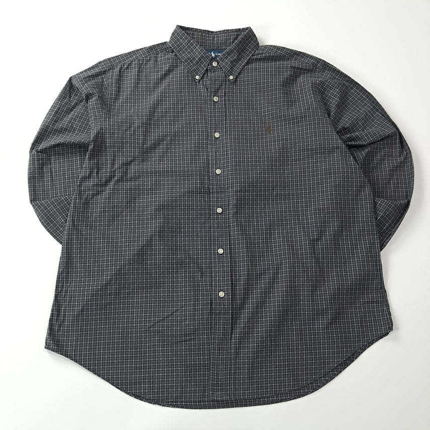 [BUNJANG] Ralph Lauren 00s Micro Check Classic Fit Button-Down Shirt XL / CA303 XL 폴로 00s 브라운 그레이시 마이크로체크 셔츠 남방