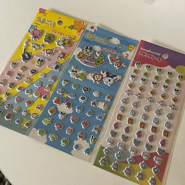 [BUNJANG] Tamagotchi Puchi Puchi Sticker Set (3 types, Bundle Set) / 다마고치 푸치푸치 스티커 3종 일괄