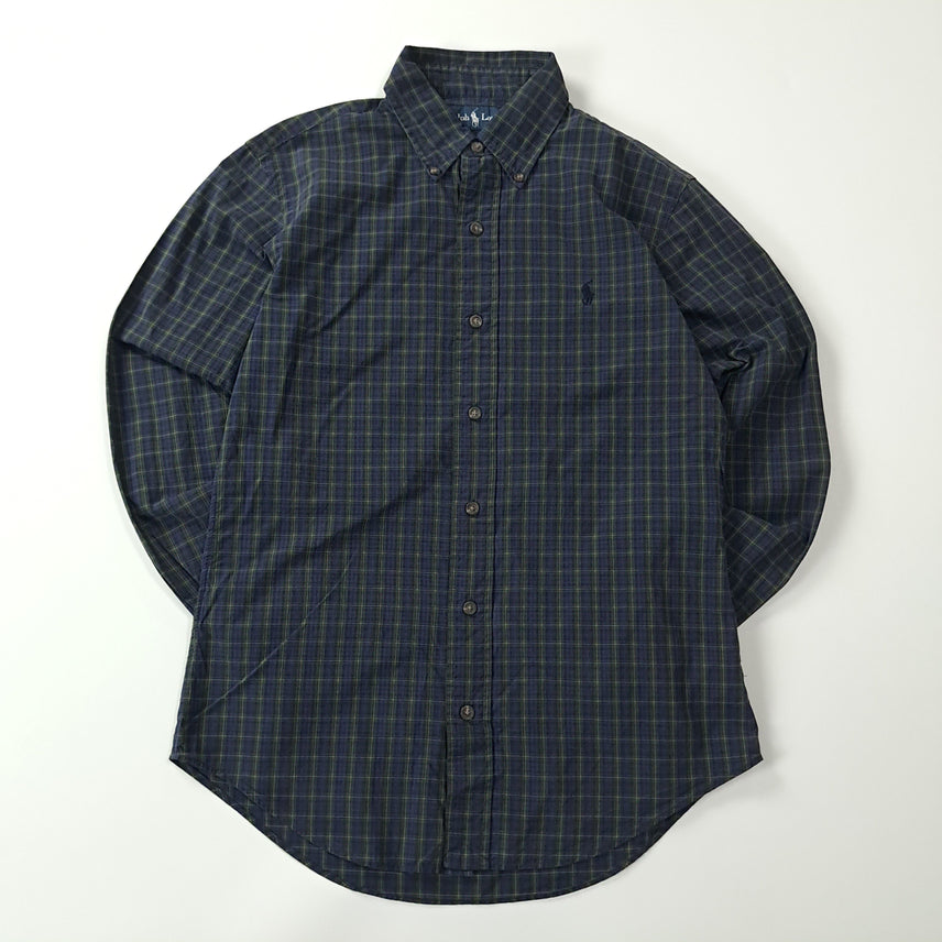 [BUNJANG] Polo Ralph Lauren 00s Modern Blackwatch Tartan Check Shirt Custom Fit - Navy/Green/Black / CA304 S 폴로 00s 한국판 모던 블랙워치 체크 셔츠 남방