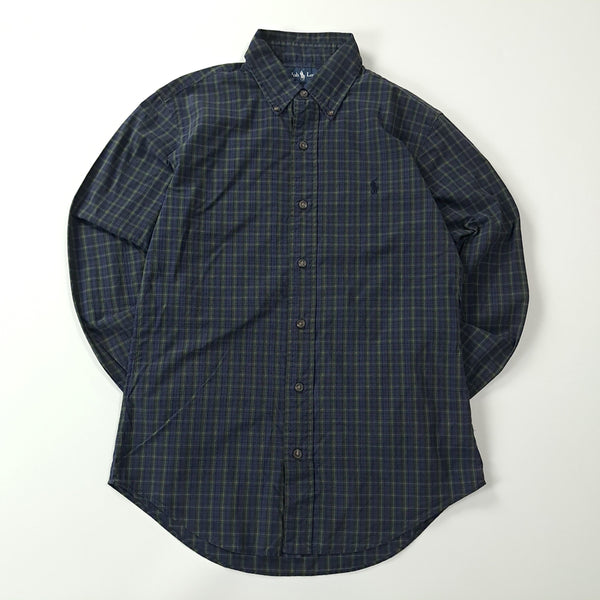 [BUNJANG] Polo Ralph Lauren 00s Modern Blackwatch Tartan Check Shirt Custom Fit - Navy/Green/Black / CA304 S 폴로 00s 한국판 모던 블랙워치 체크 셔츠 남방