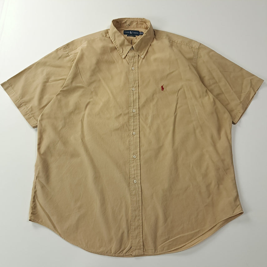 [BUNJANG] Polo Ralph Lauren 00s Camel Beige Short Sleeve Shirt XXL / CA305 2XL 폴로 빅사이즈 00s 카멜베이지 반팔 셔츠 남방