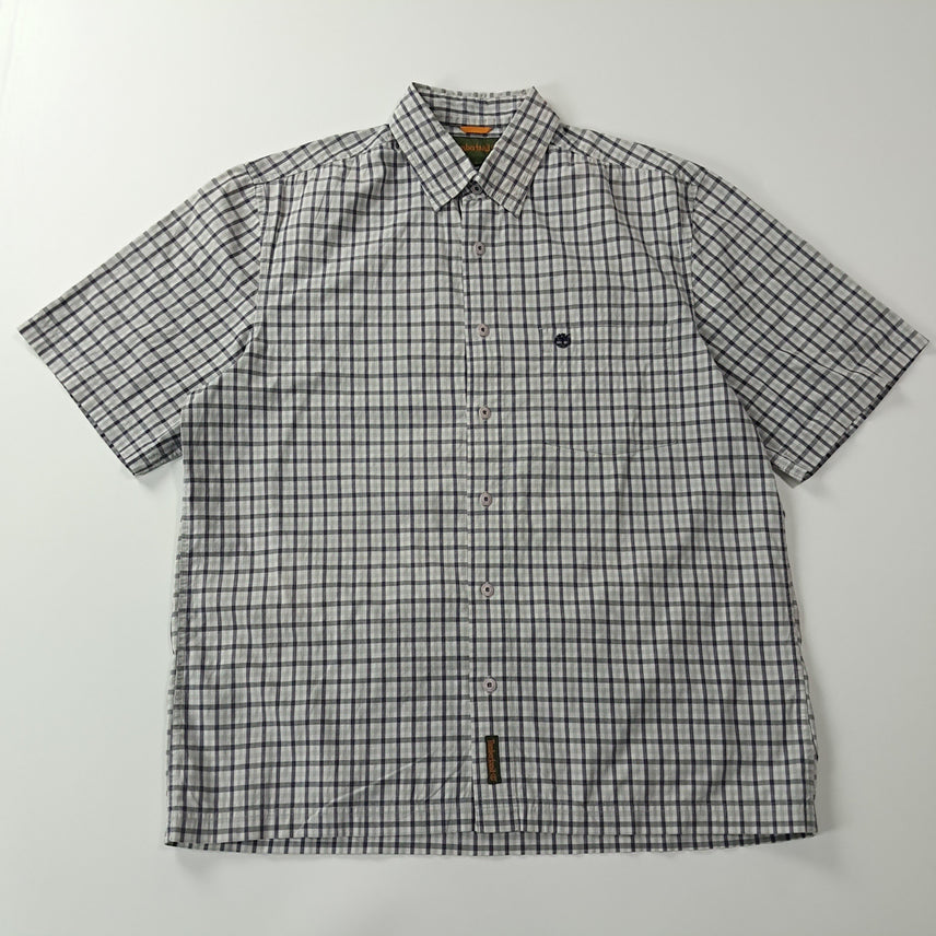 [BUNJANG] Timberland 2003 Hong Kong Edition Micro Check Short Sleeve Shirt (L) / CA306 L 팀버랜드 00s 홍콩판 모노 마이크로 체크 반팔 셔츠 남방