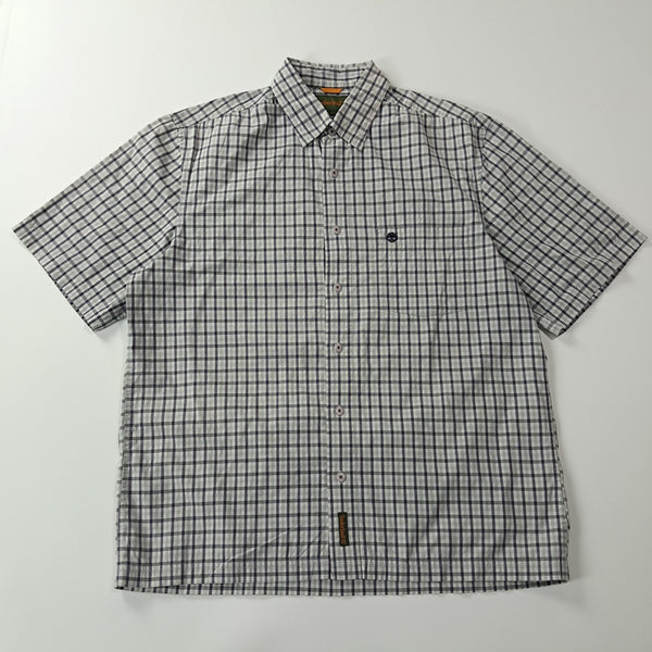 [BUNJANG] Timberland 2003 Hong Kong Edition Micro Check Short Sleeve Shirt (L) / CA306 L 팀버랜드 00s 홍콩판 모노 마이크로 체크 반팔 셔츠 남방