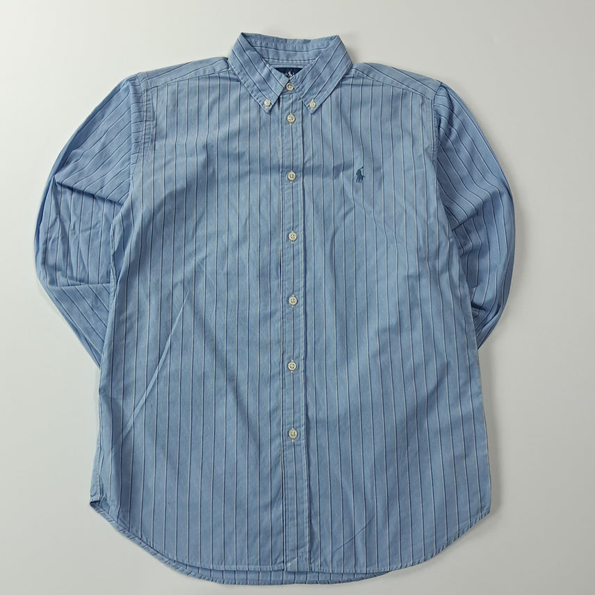 [BUNJANG] Polo Ralph Lauren 2000s Dobby Stripe Button-Down Shirt / CA312 L 폴로 00s 블루 도비스트라이프 셔츠 남방