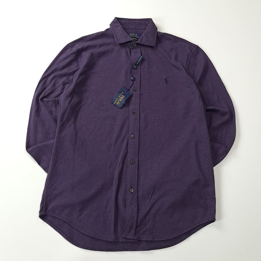 [BUNJANG] Polo Ralph Lauren Deep Purple Knit Dress Shirt (L) / CA318 L 폴로 딥퍼플 니트 드레스 셔츠 남방