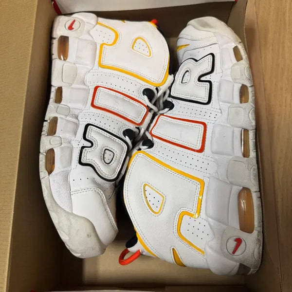[BUNJANG] Nike Air More Uptempo White/Orange / 정품 나이키 에어 모어 업템포 화이트/오렌지