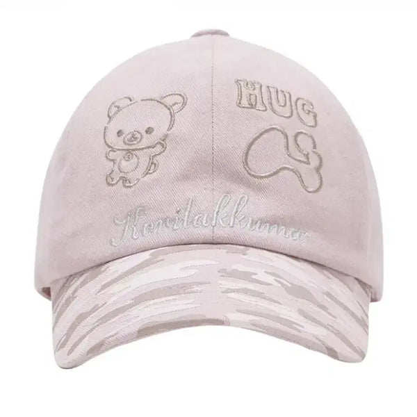 [BUNJANG] Hug Your Skin Korilakkuma Cotton Ball Cap Hat Pink / 허그유어스킨 코리락쿠마 볼캡 모자 핑크 산엑스 당일배송