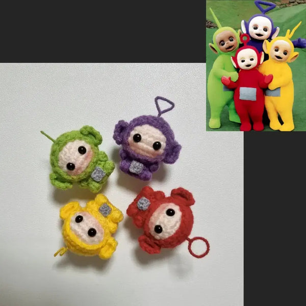 [BUNJANG] Teletubbies Mini Hand-knitted Keychain Doll / ##꼬꼬마 텔레토비## 미니미니 손뜨개 키링인형