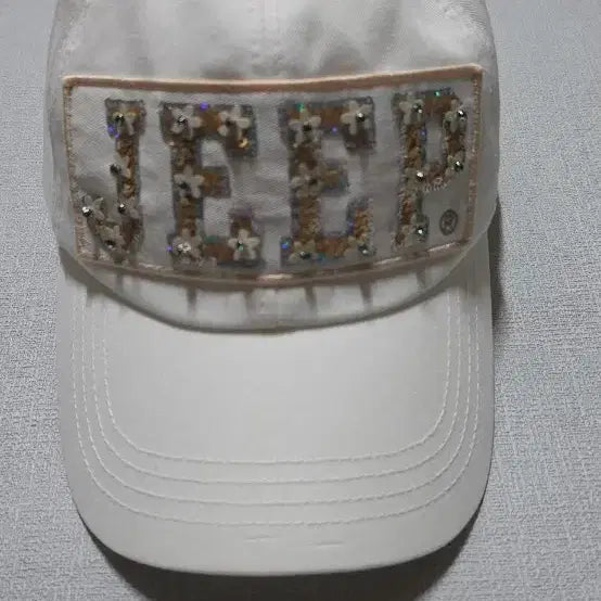 [BUNJANG] Jeep Spirit Sequin Ball Cap White / 지프 스팽글 볼캡 흰색