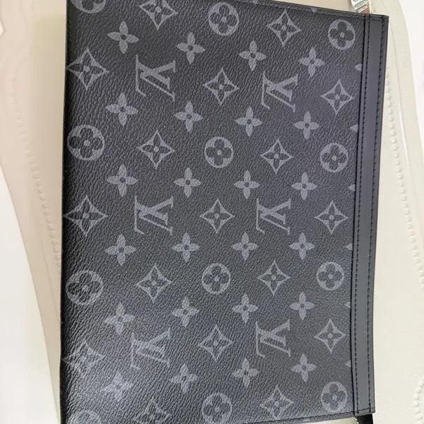 [BUNJANG] Black Leather Clutch Bag / 블랙 클러치백
