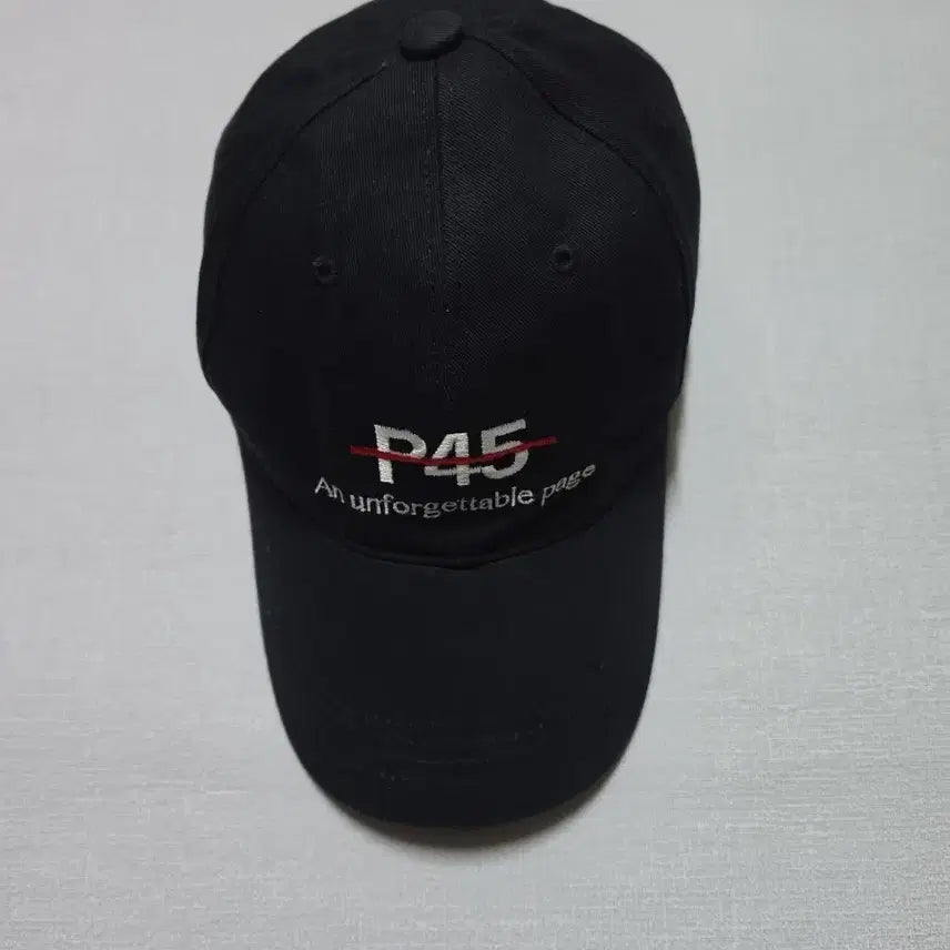 [BUNJANG] P45 Embroidered Cotton Baseball Cap / P45 볼캡 블랙