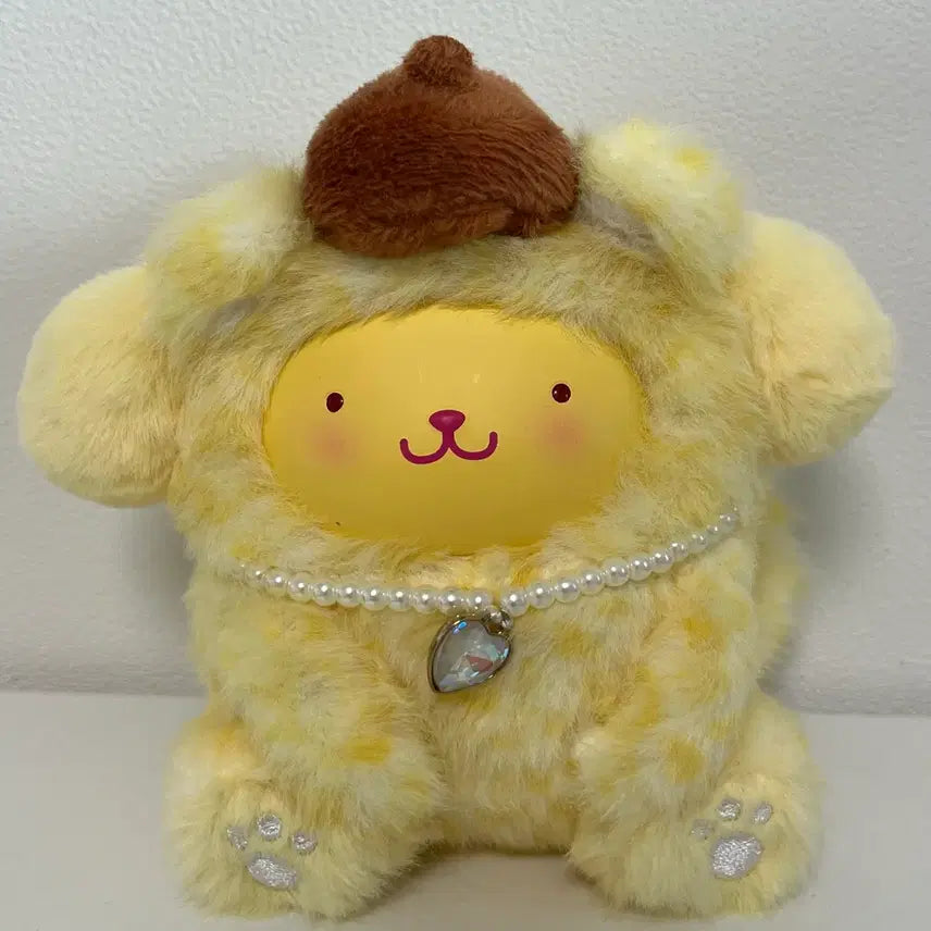 [BUNJANG] Miniso Sanrio Forest Animals Leopard Pompompurin Plush Keychain / 미니소 산리오 포레스트 애니멀 레오파드 폼폼푸린 인형키링