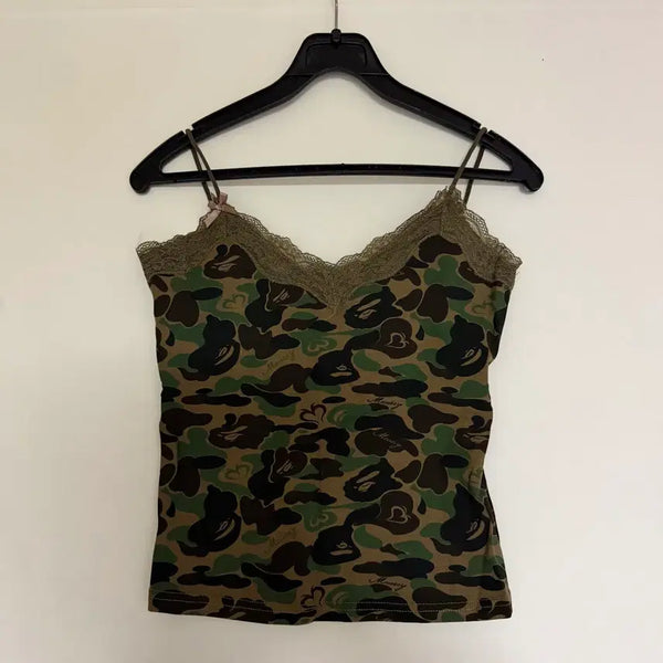 [BUNJANG] Women's Camo Lace Camisole / 새상품 여자 카모 레이스 나시