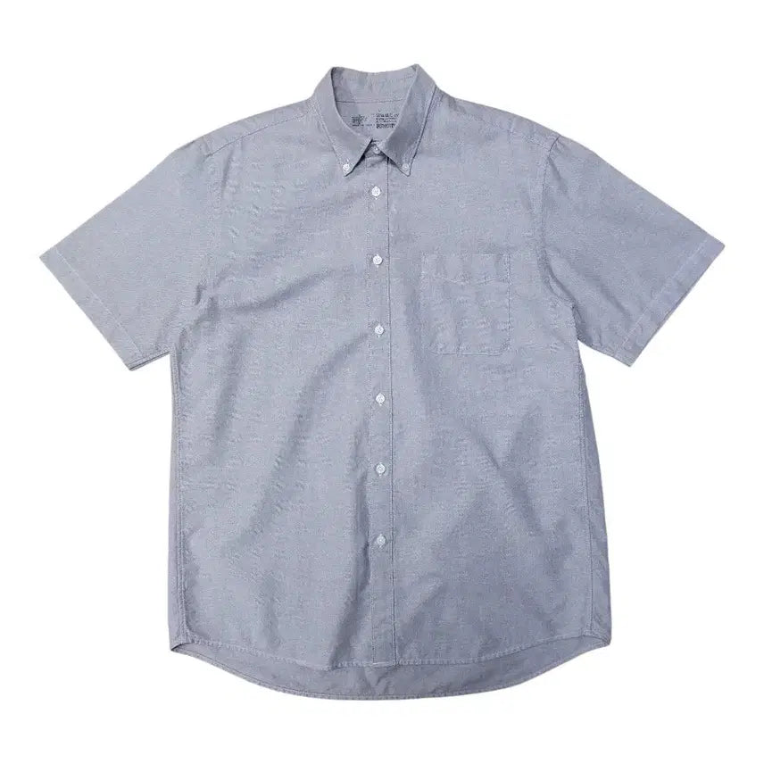 [BUNJANG] MUJI Oxford Short Sleeve Shirt (L) - Grey / 택포) 무인양품 MUJI 반팔 옥스포드 셔츠 L
