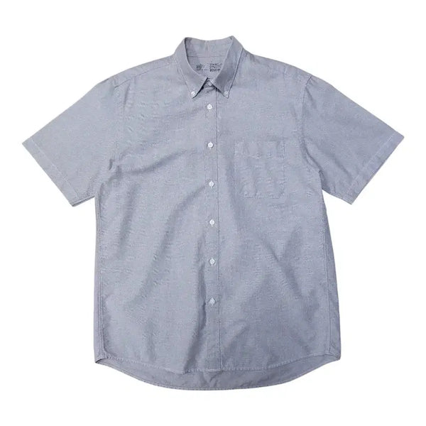 [BUNJANG] MUJI Oxford Short Sleeve Shirt (L) - Grey / 택포) 무인양품 MUJI 반팔 옥스포드 셔츠 L
