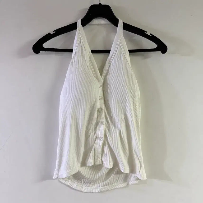 [BUNJANG] Women's Halter Neck Tank Top (Ivory) / 새상품 여자 캡 홀터넥 나시 (아이보리)